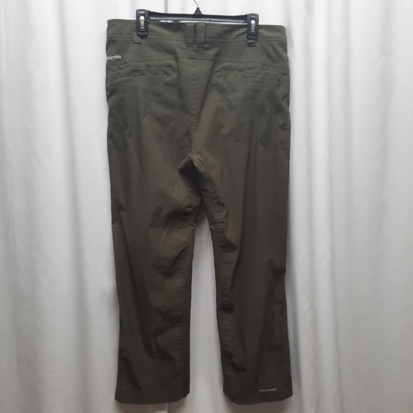 Columbia Men's Omni Shade Sun Protection Nylon Pants Outdoor Green Size 36x30 - Picture 2 of 12